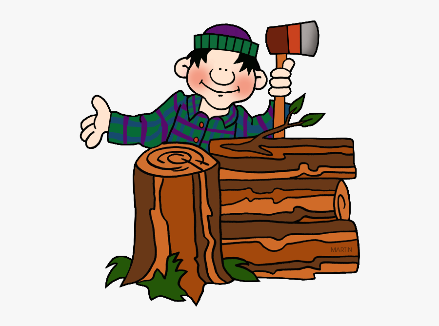 United States Clip Art By Phillip Martin, Lumberjack - Lumberjack Clipart, Transparent Clipart