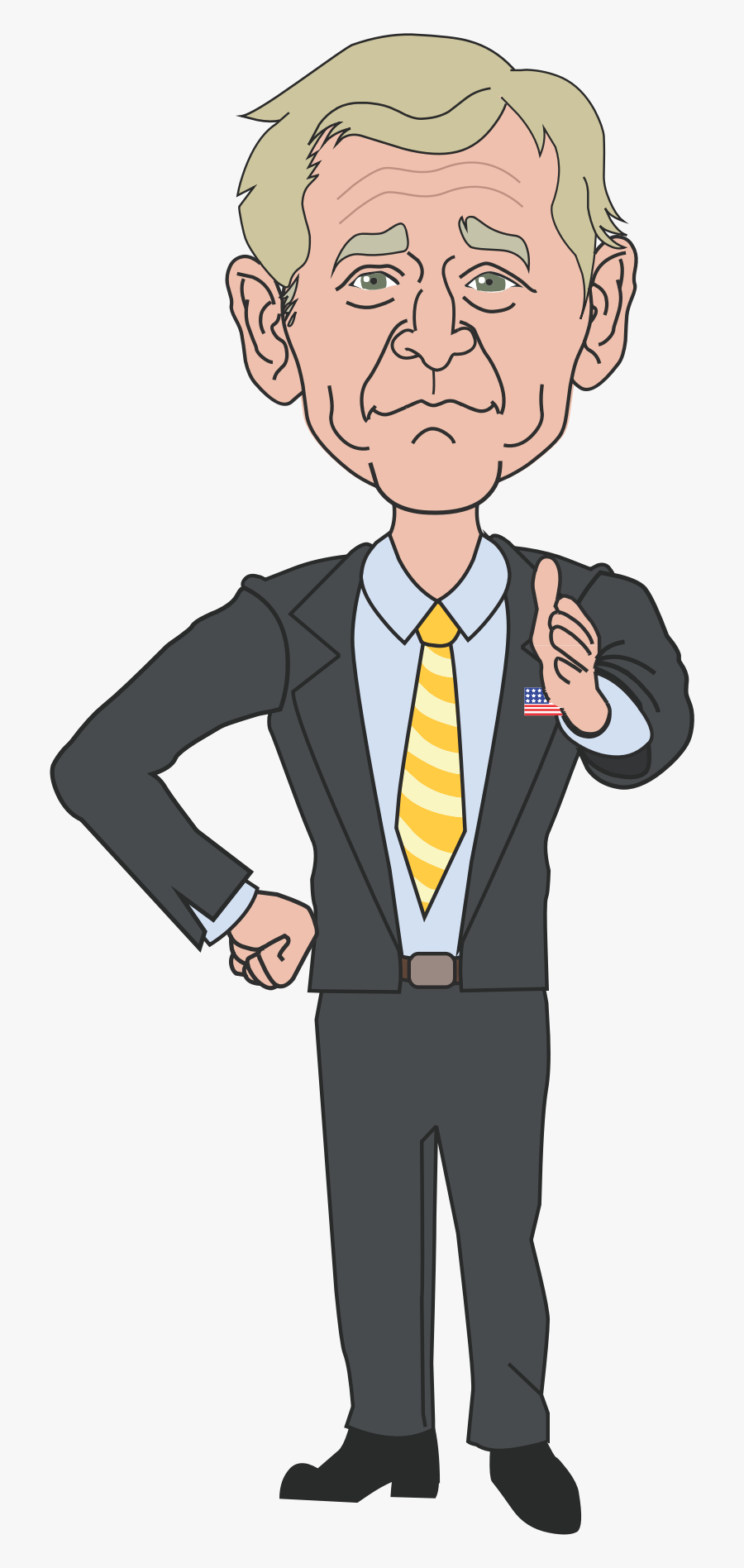 Clipart - George W Bush Animated, Transparent Clipart