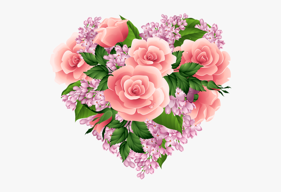 Gorgeus Clipart Sympathy Flower - Floral Heart Clip Art, Transparent Clipart