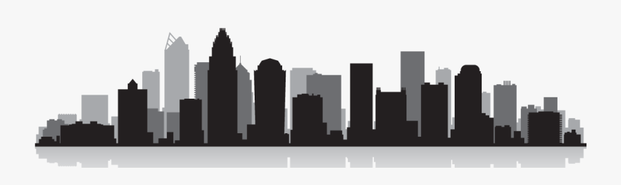 Transparent Denver Skyline Silhouette Png - Charlotte Skyline Vector, Transparent Clipart