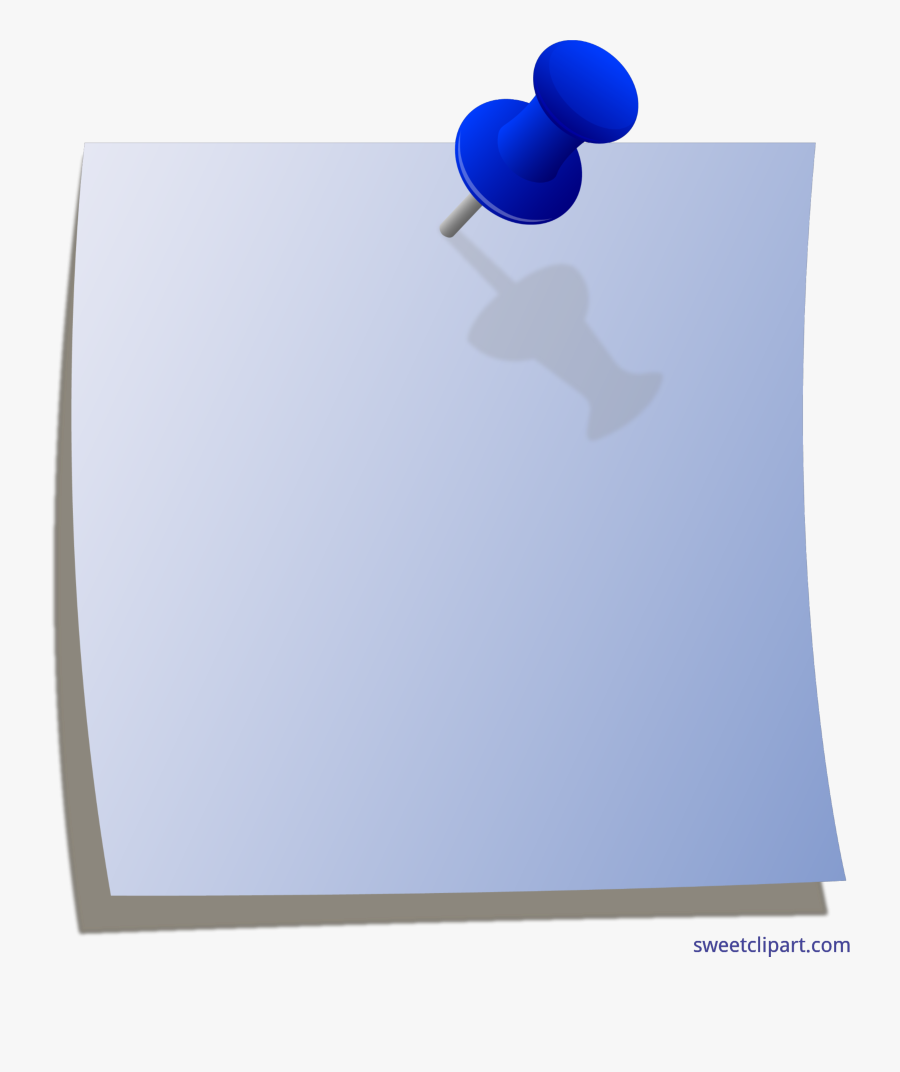 Note Clipart Paper Note - Blue Post It Note Png, Transparent Clipart