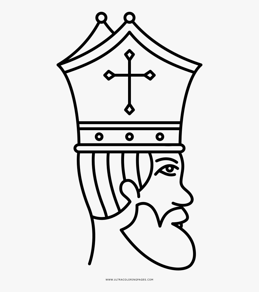Priest Coloring Page, Transparent Clipart