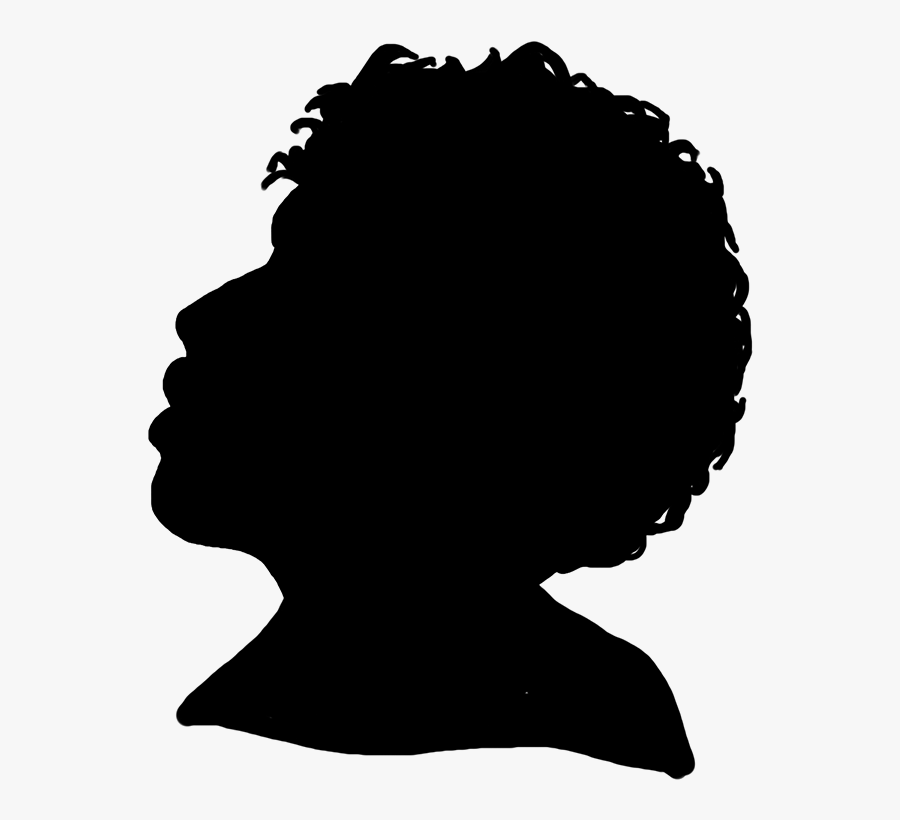 Black Silhouette Profile Female - Silhouette, Transparent Clipart