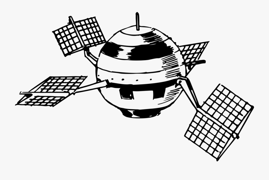 Line Art,satellite,drawing - Dibujo De Satelite, Transparent Clipart