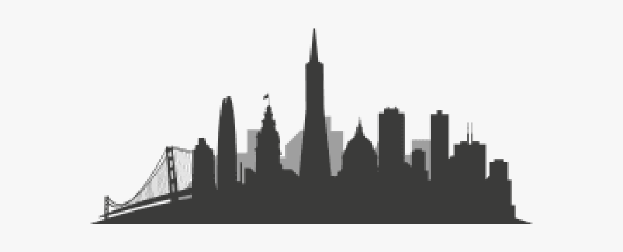 San Francisco Clipart Skyline Silhouette - San Francisco Skyline Graphic, Transparent Clipart