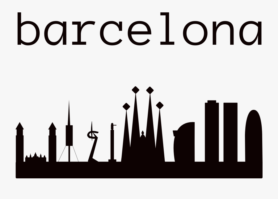 Transparent Seattle Skyline Clipart - Skyline Barcelona Dibujo, Transparent Clipart