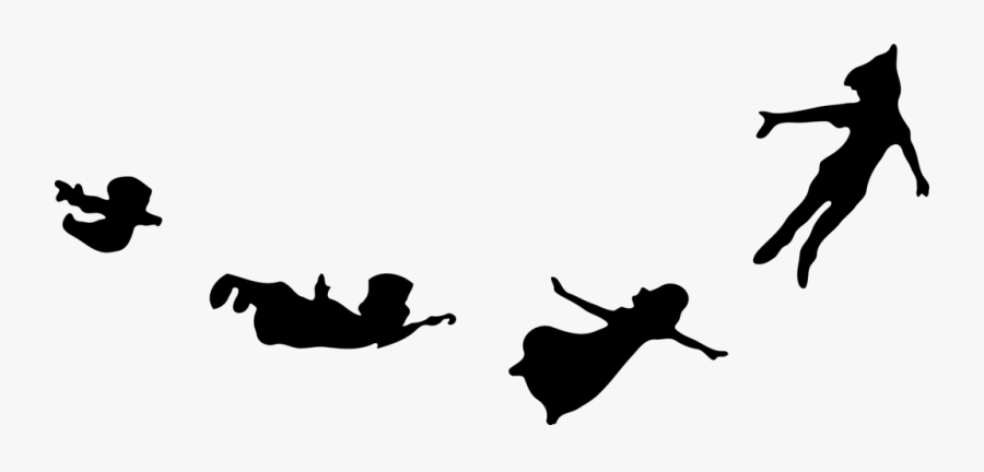 Peter Pan Silhouette Clip Art At Getdrawings - Silhouette Peter Pan Clipart, Transparent Clipart