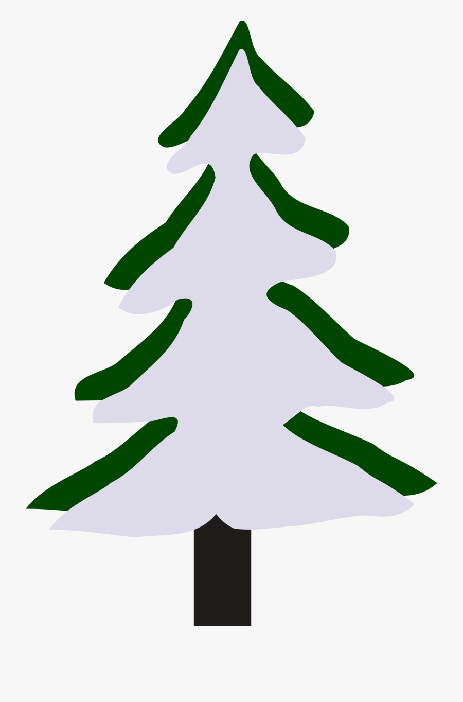 Pine Tree In Winter - Tree Winter Cartoon Png, Transparent Clipart