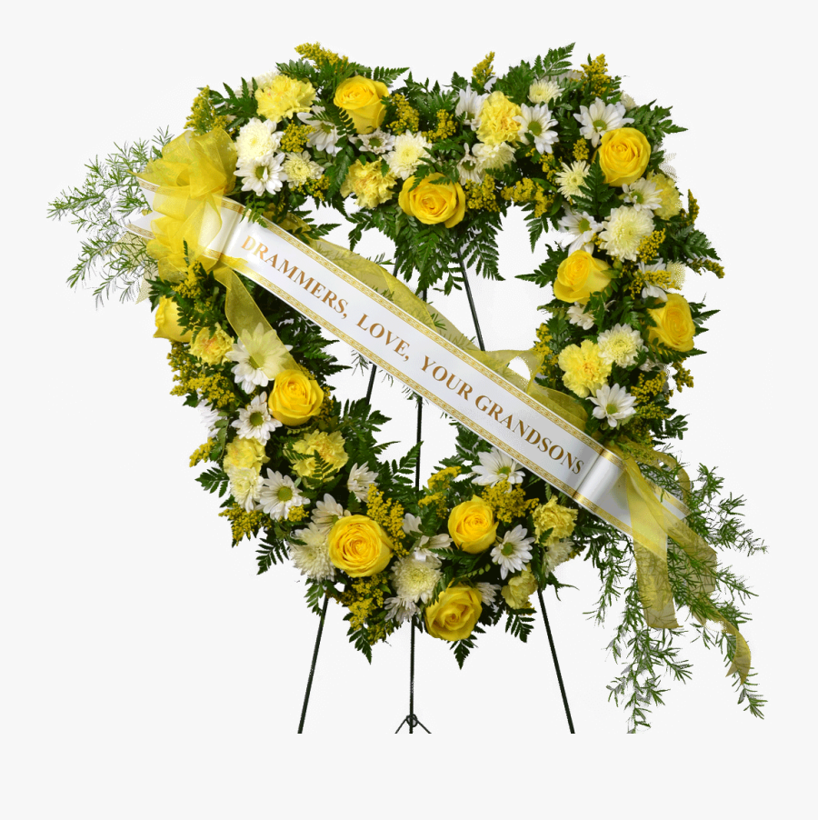 Clip Art Sympathy Flowers Funeral Flower - Funeral Wreath Banner Messages, Transparent Clipart
