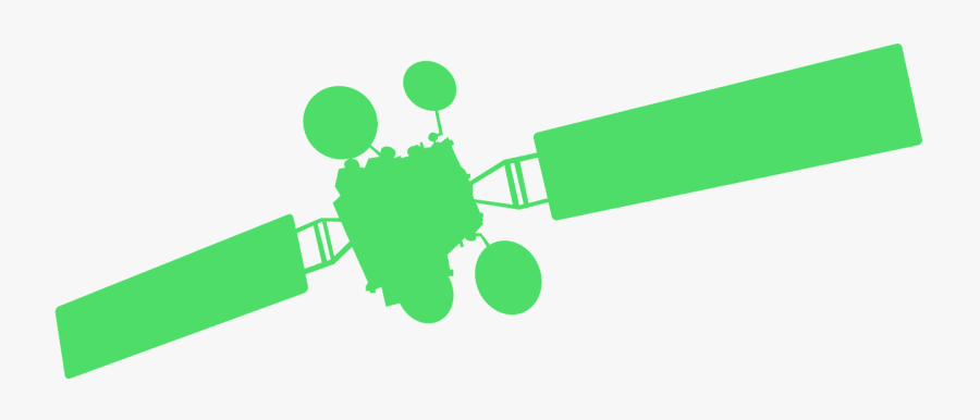 Satellite Silhouette, Transparent Clipart
