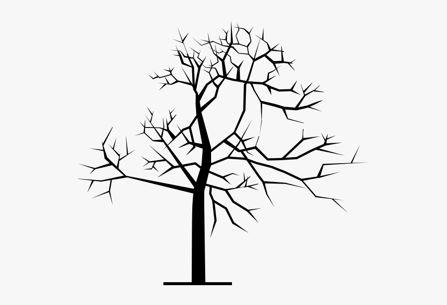 Scary Tree Winter Rubber Stamp - Silhouette, Transparent Clipart