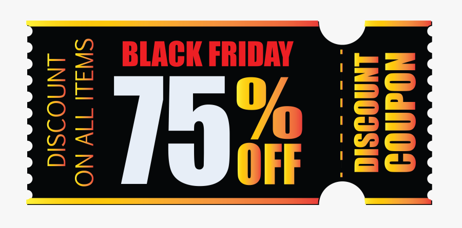 Black Friday Coupon Png Clipart Picture - Coupon Banner Png, Transparent Clipart