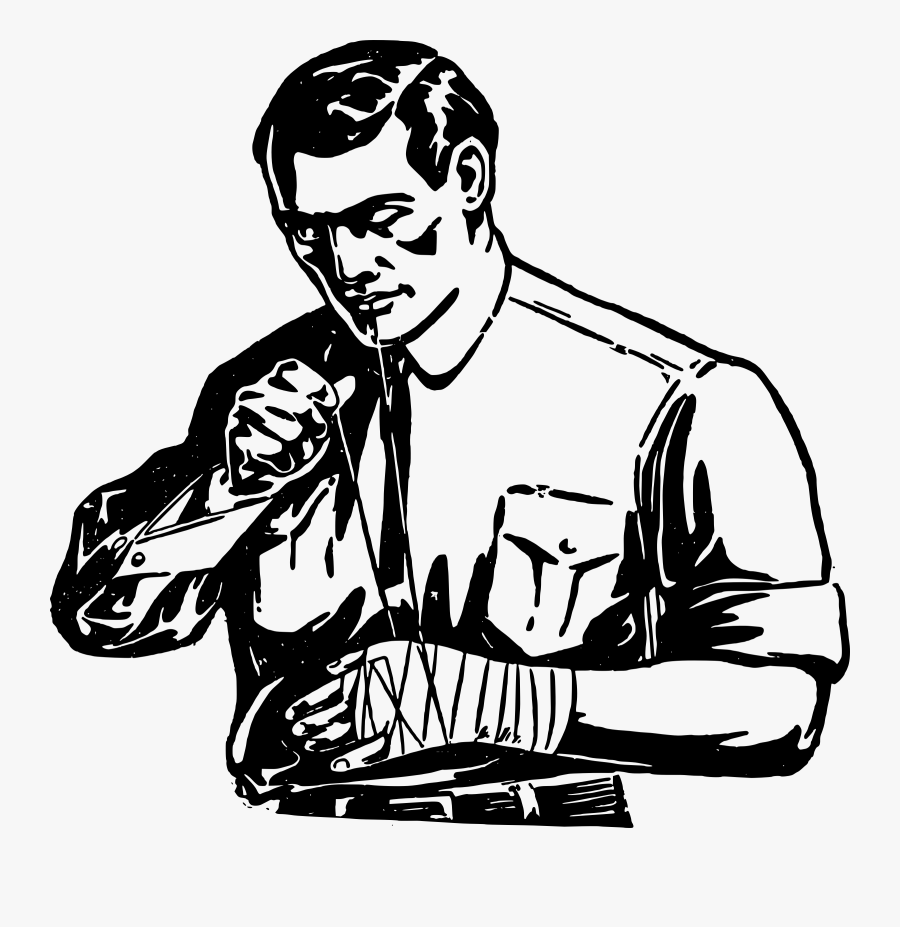 Doc Mcstuffins Clipart Bandaged Arm - Bandaging Black And White Clipart, Transparent Clipart