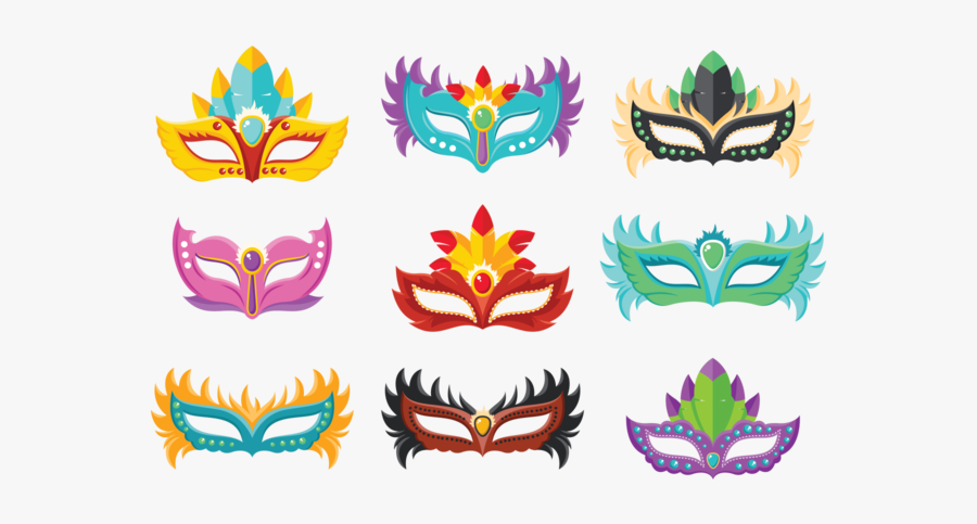 Masquerade Icons, Transparent Clipart