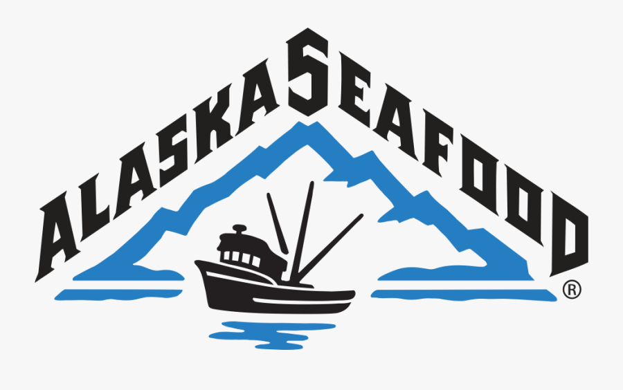 Alaska Seafood Logo, Transparent Clipart