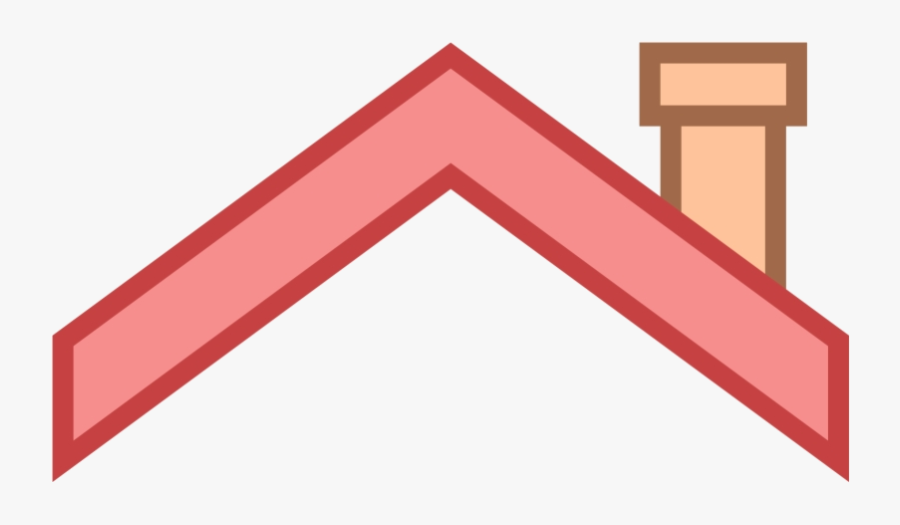 Roof Icon Amp Building Classic House Sc Pink Clip Art - Roof With Chimney Clipart, Transparent Clipart