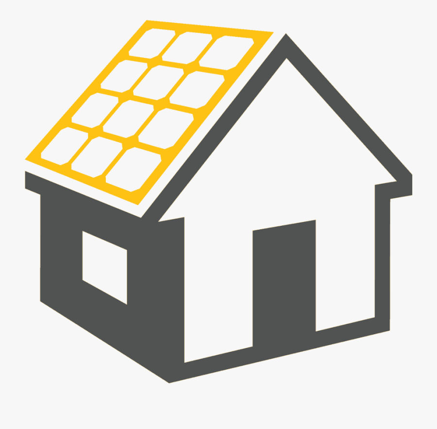 Energy Clipart Solar Panel - Solar Panel Home Icon, Transparent Clipart