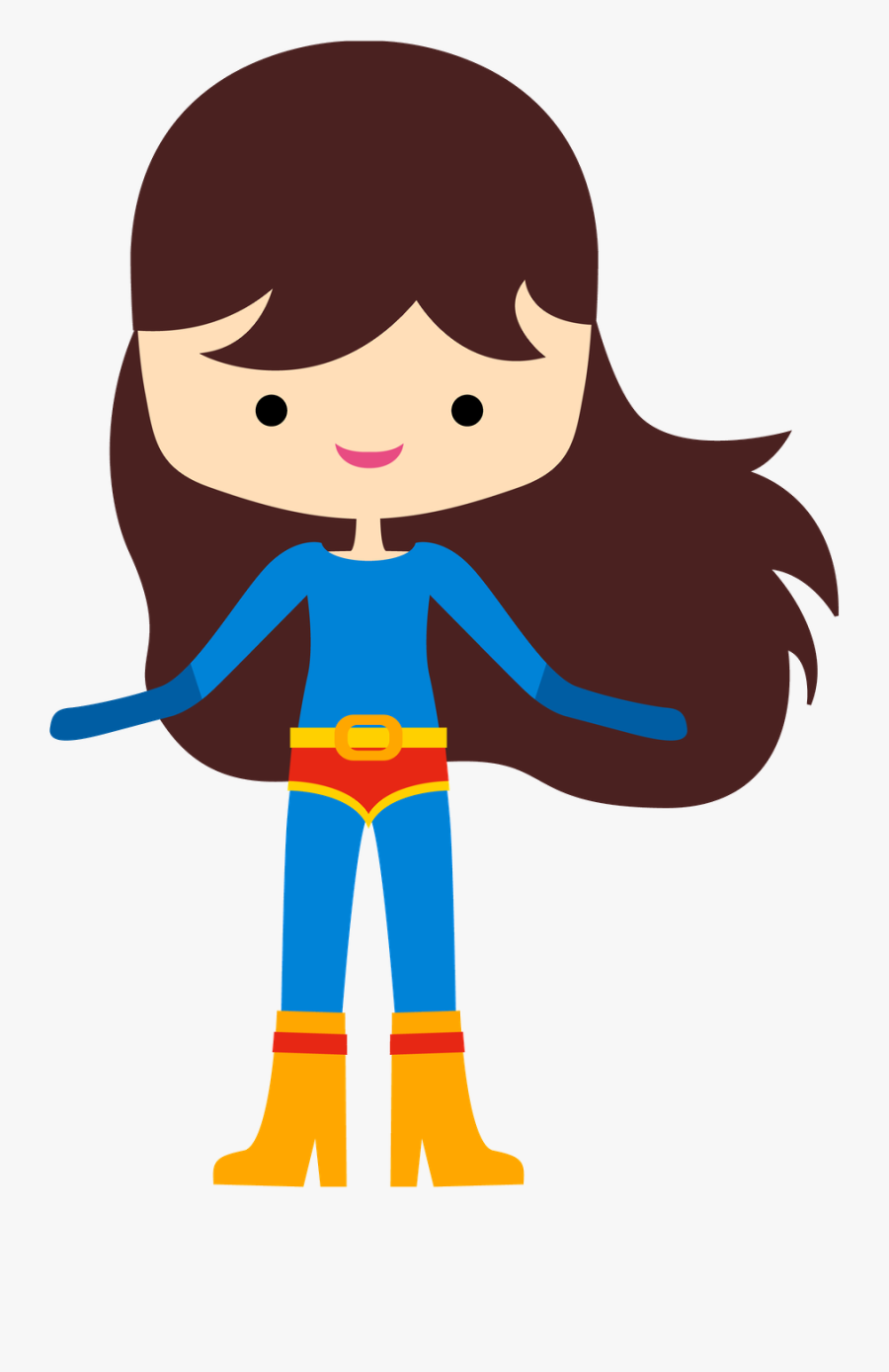 Super Girls Heroes Vector, Transparent Clipart