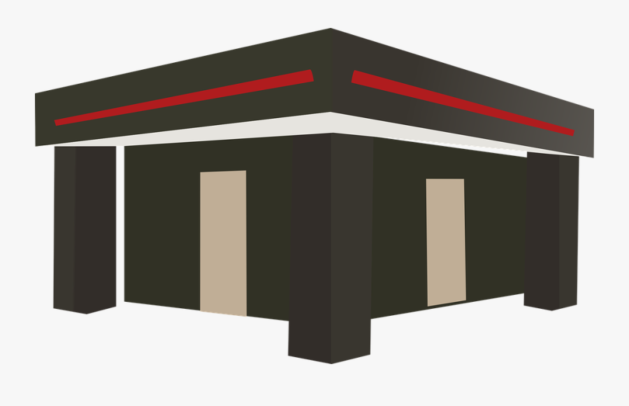 Flat Roof Clipart - House With Terrace Clipart, Transparent Clipart