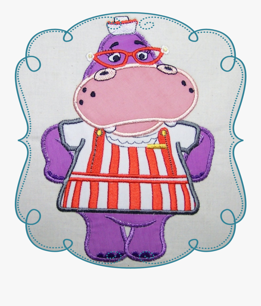 Hanna Hippo - Embroidery, Transparent Clipart