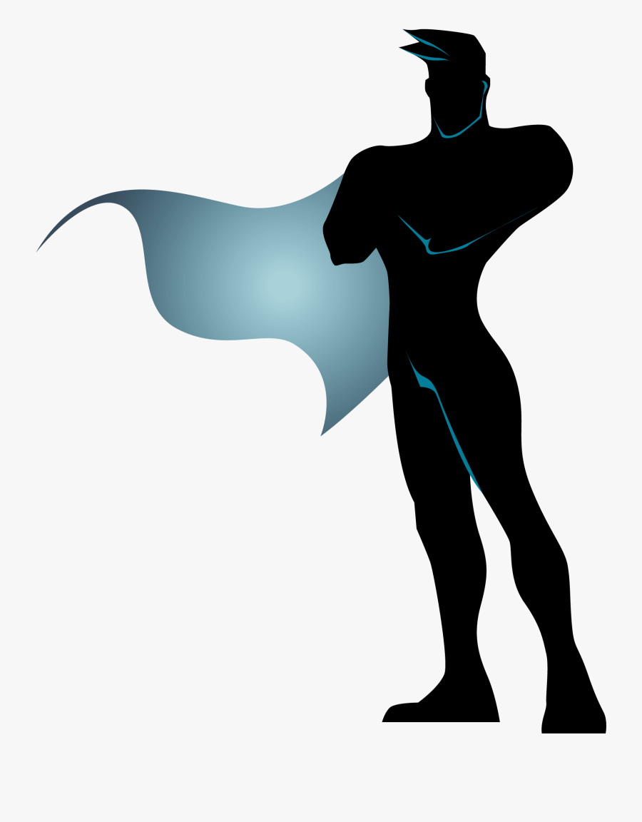 Supergirl Clipart Silhouette - Transparent Superhero Silhouette Png, Transparent Clipart