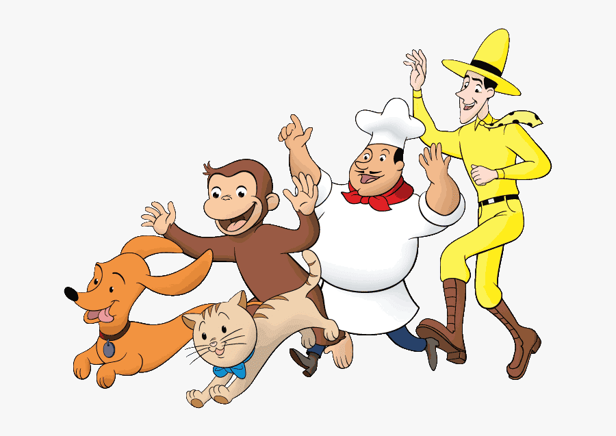 Curious George Clipart Friend Banner Transparent - George The Monkey Characters, Transparent Clipart
