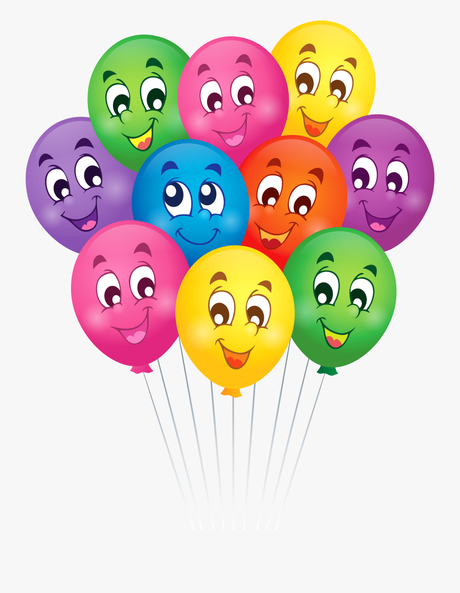 Balloon Clipart Smiley Face - Cartoon Images Of Balloons, Transparent Clipart