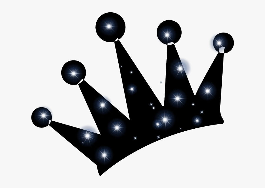 #crown #black #blackcrown @selenagomez-lamija - Silhouette Transparent Crown Png, Transparent Clipart
