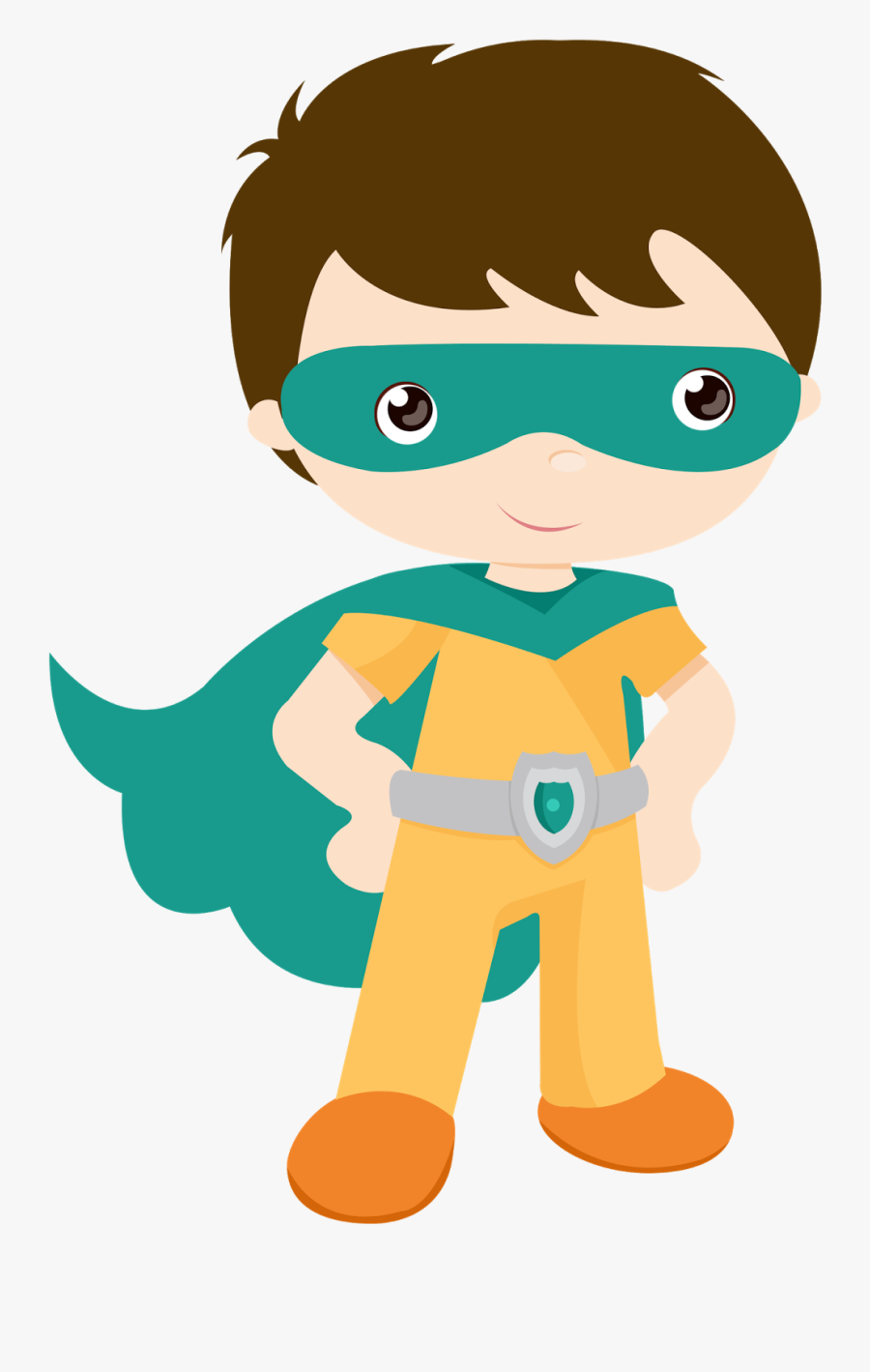 Transparent Supergirl Clipart - Kid Superhero Clipart, Transparent Clipart