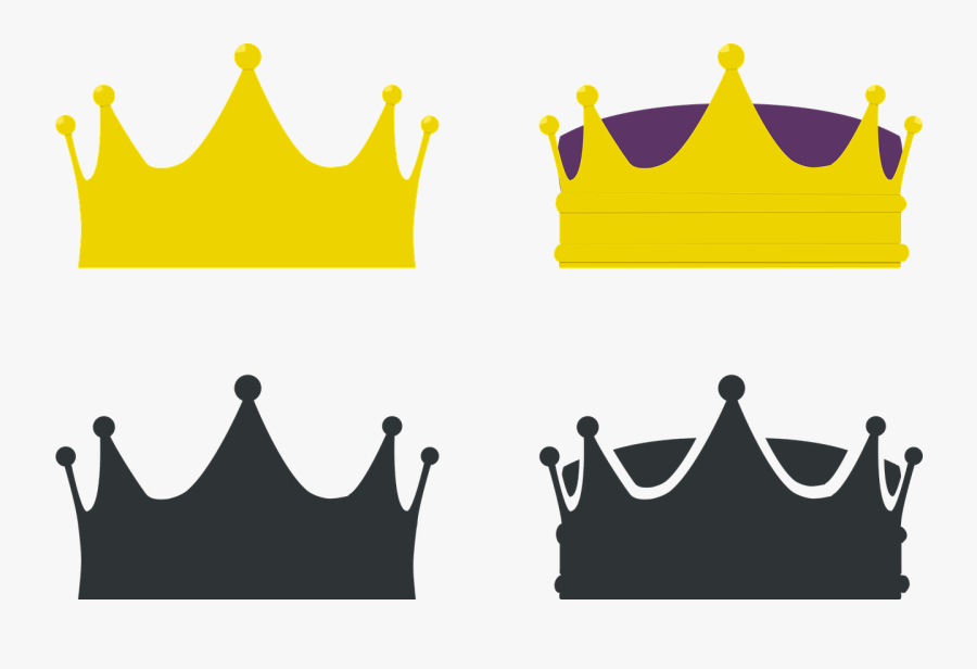 Simple Crown Cliparts - Corona Rey Y Reina Png, Transparent Clipart
