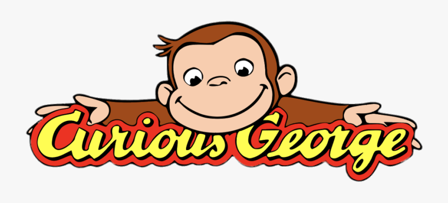 Curious George Logo With Monkey - Curious George, Transparent Clipart
