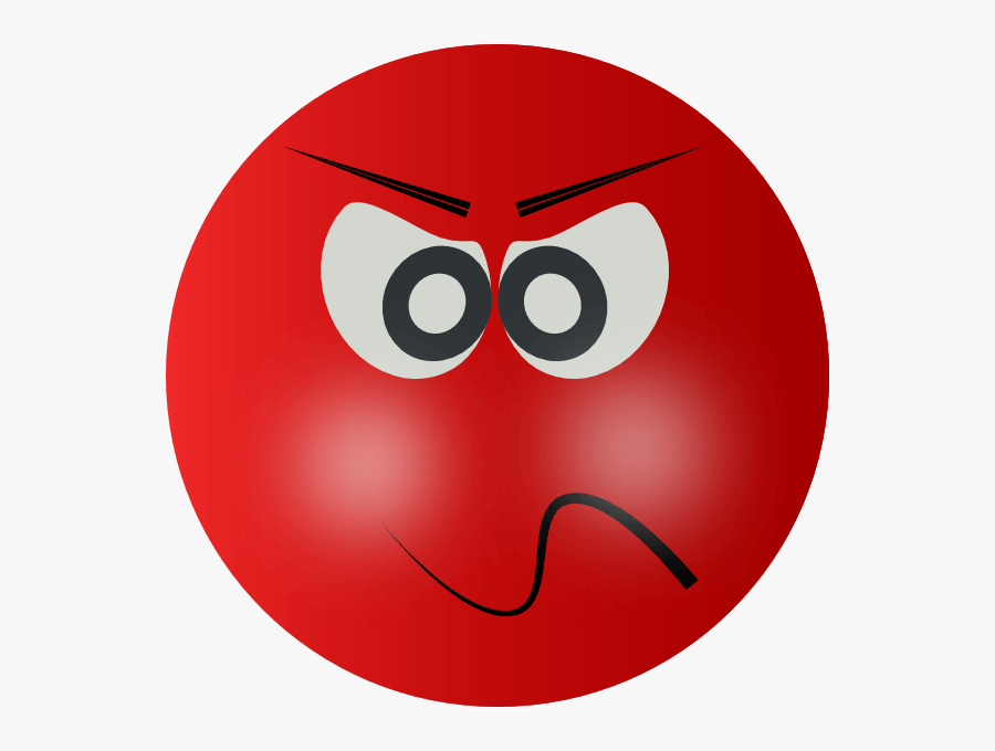 Clip Art Angry Mean Smiley Clipart - Red Mad Face Transparent, Transparent Clipart