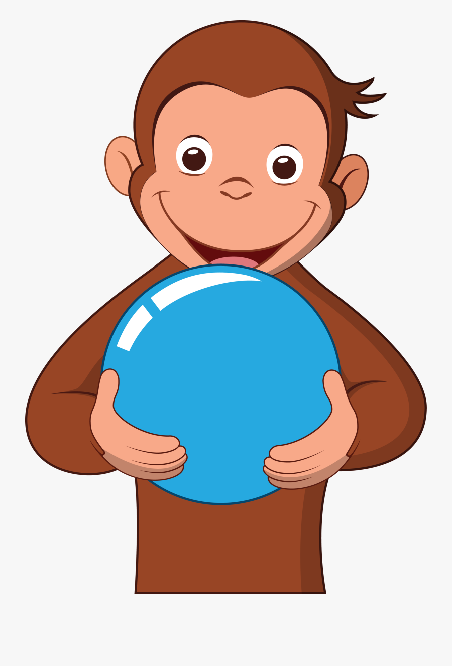 Curious George Google Search - Curious George With Blue Ball, Transparent Clipart