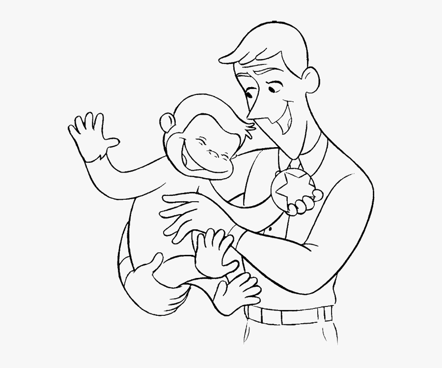 George The Monkey Laughed Coloring Pages - Curious George Coloring Pages, Transparent Clipart