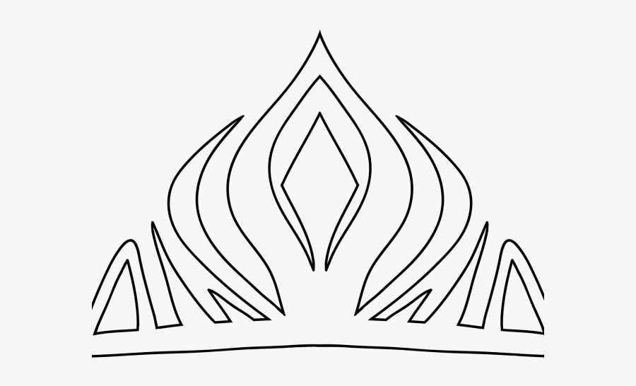 Elsa Crown Template, Transparent Clipart