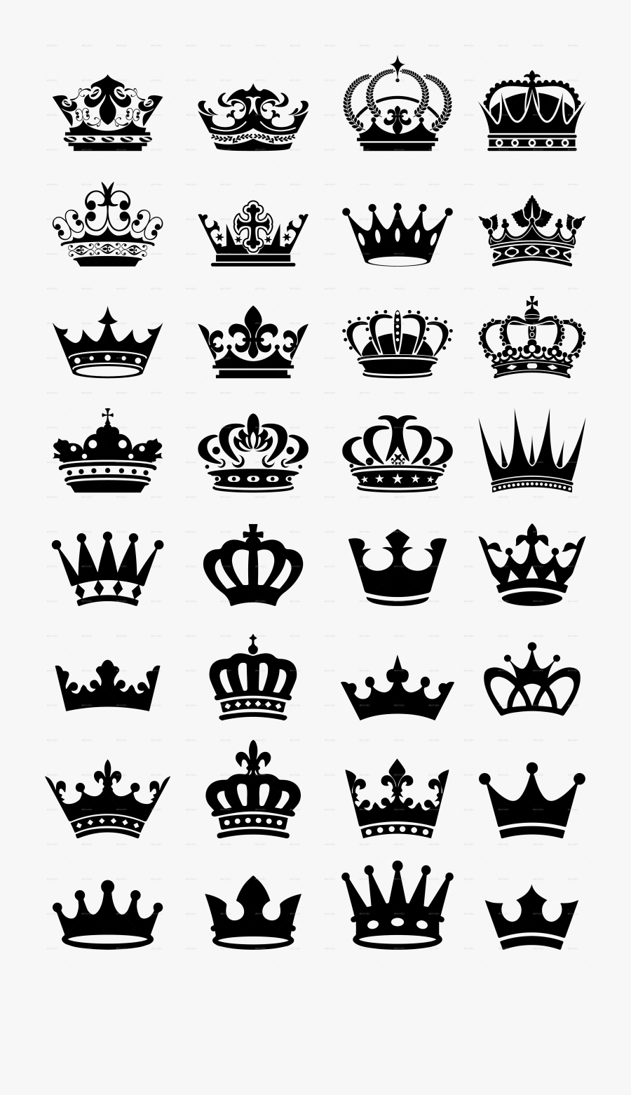 32 Royal Black Crowns Black Crowns- - Black Crowns, Transparent Clipart