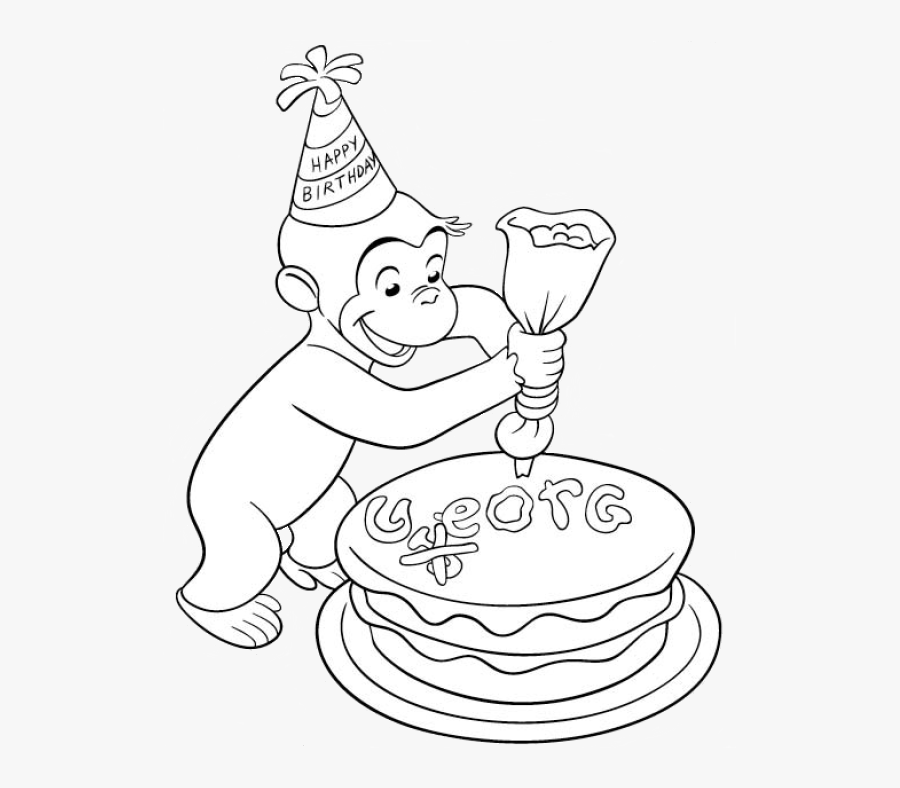 Curious George Black And White, Transparent Clipart