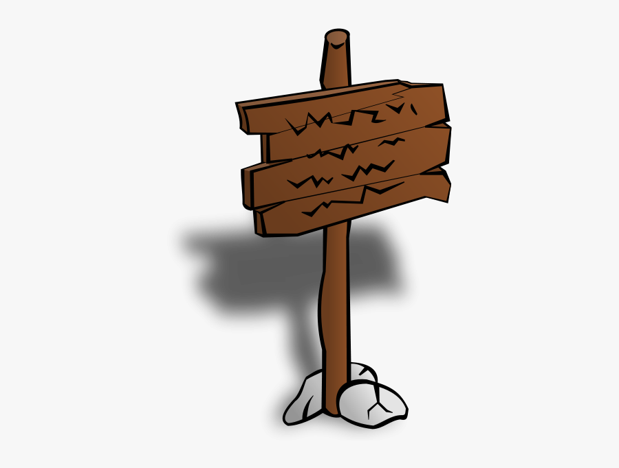 Wooden Sign Post Stick Clipart - Sign Post Clip Art, Transparent Clipart
