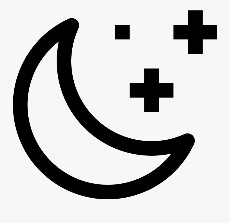 Stars Icon Png - Crescent Moon Fat, Transparent Clipart