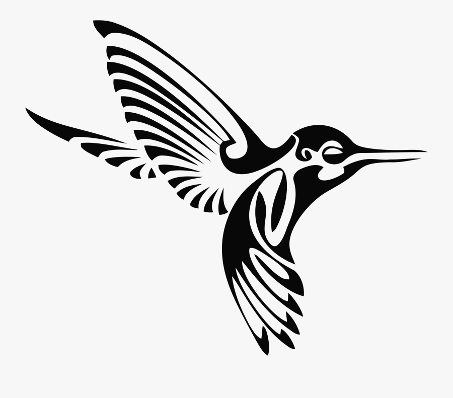 Catfish Clipart Tribal - Hummingbirds Black And White, Transparent Clipart