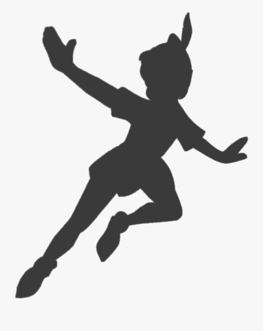 Peter Pan Tinker Bell Silhouette Shadow Clip Art - Peter Pan Silhouette Png, Transparent Clipart