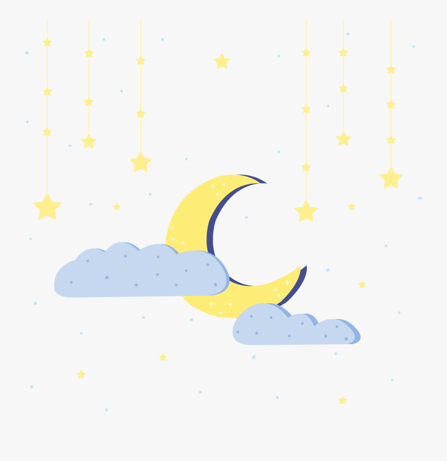 #ftestickers #clipart #moon #stars #nightsky #cute - Whatsapp Good Night Gif Download, Transparent Clipart