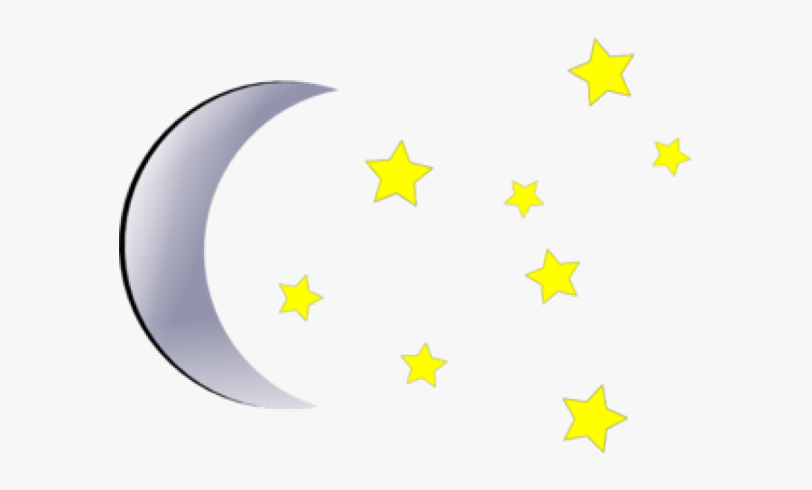 Stars And Moon Clipart - Moon And Stars Clipart, Transparent Clipart