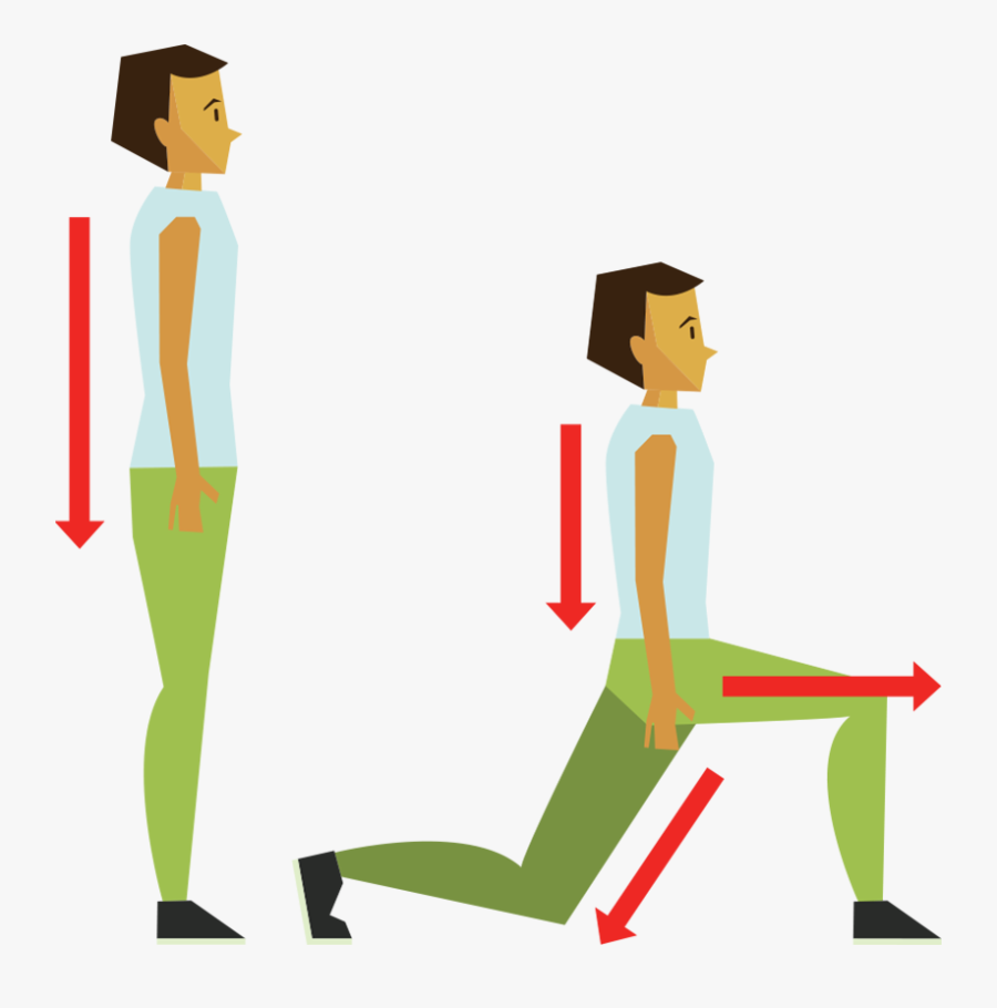 Read The Steps Below To Learn How To Do Walking Lunges - Cartoon Squat