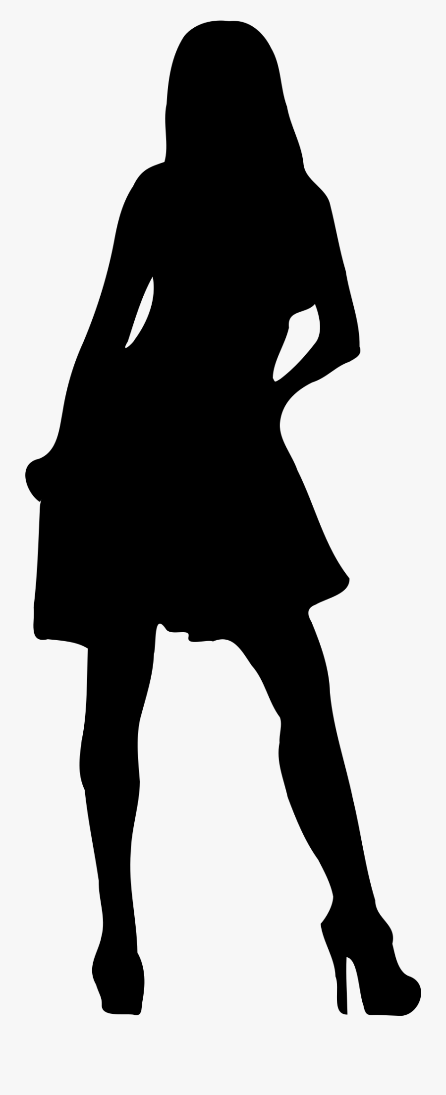 Silhouette Of Girl Reading At Getdrawings - Transparent Free Female Silhouette, Transparent Clipart