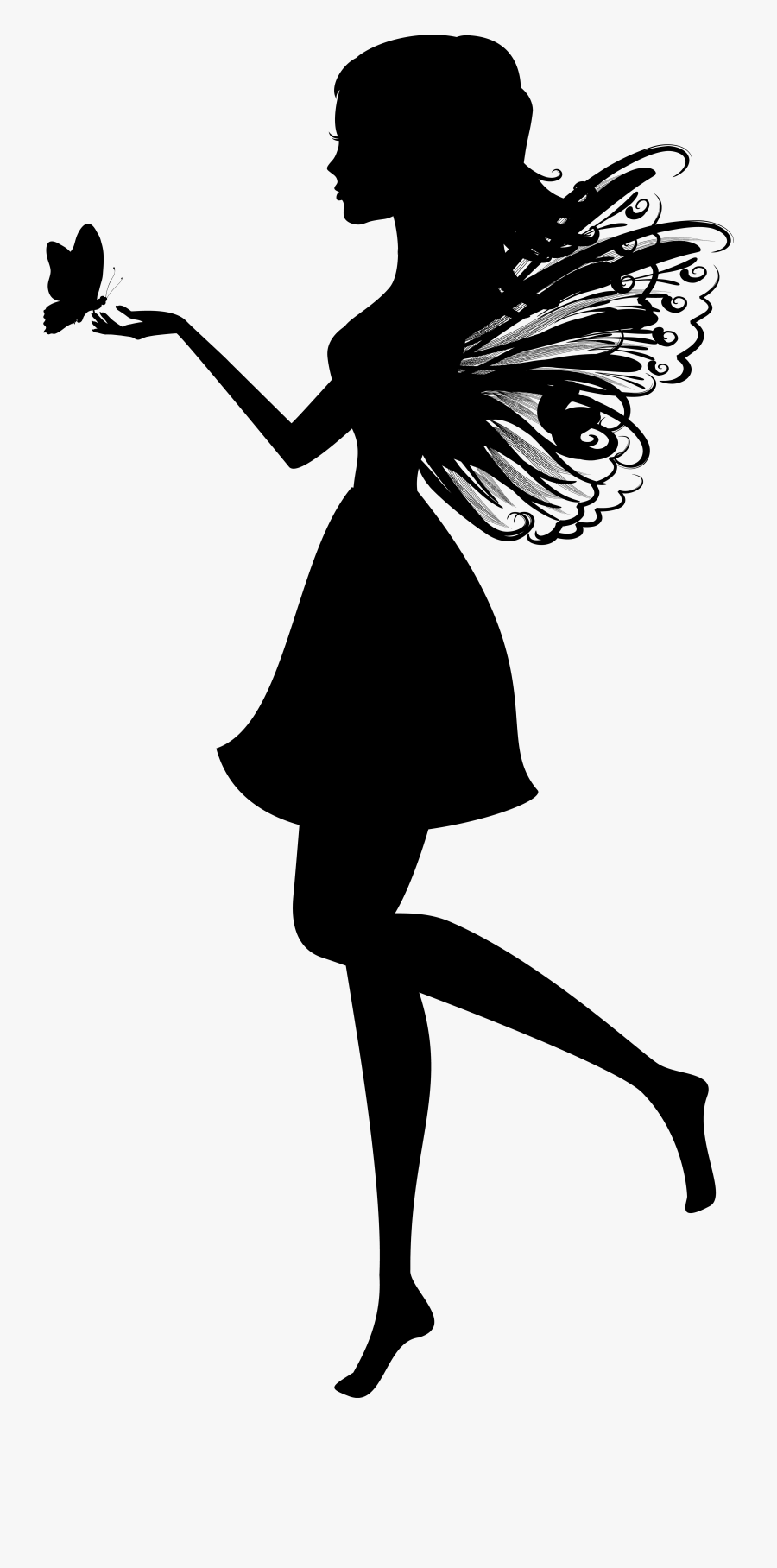 Butterfly Fairy Silhouette Png Clip Art Image - Transparent Fairy Silhouette Png, Transparent Clipart