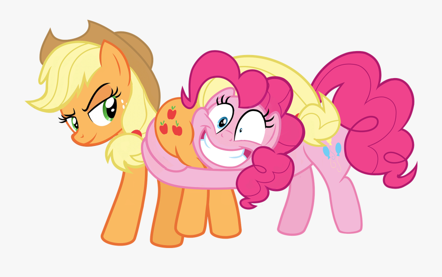Applebutt, Applejack, Butthug, Butt Touch, Earth Pony, - Pinkie Pie Butt Hug, Transparent Clipart