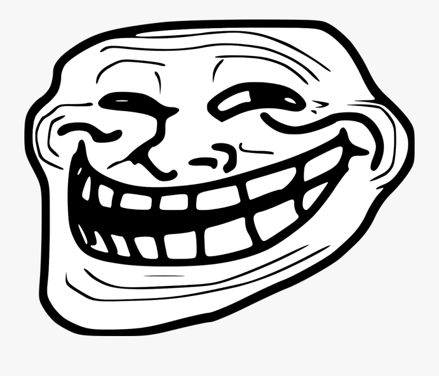 Troll Face Vector - Rage Comics Troll Face, Transparent Clipart