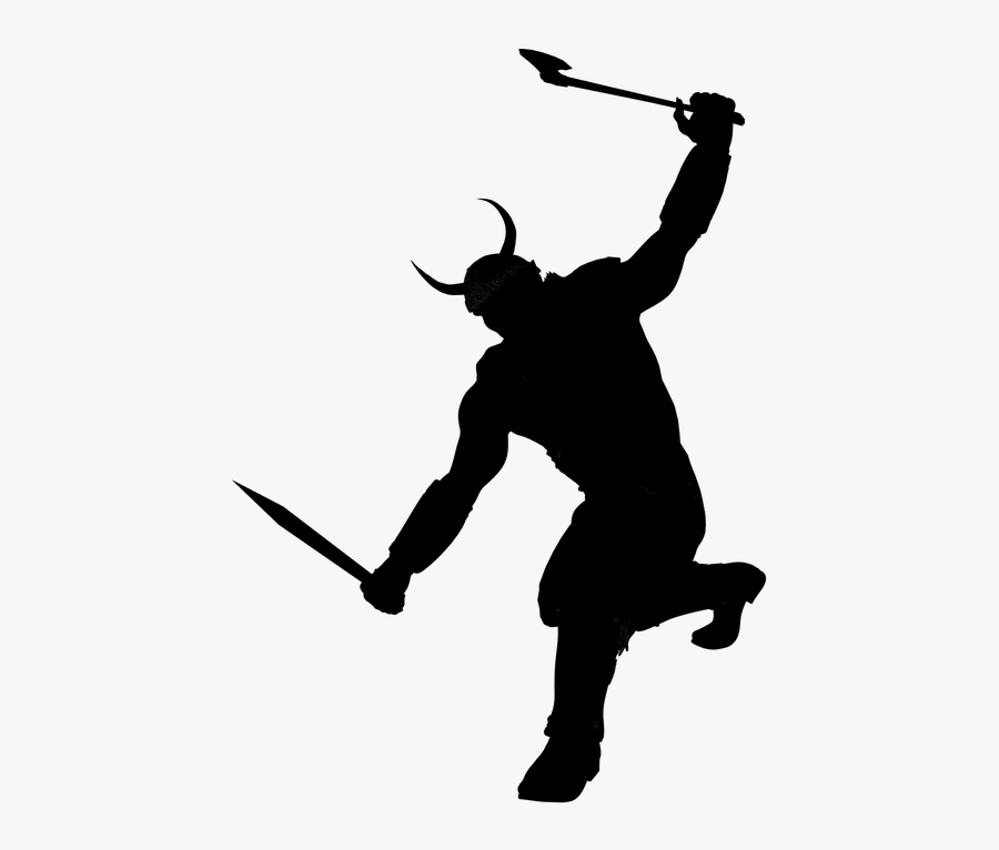Silhouette, Ork, Fighter, Warrior, Fantasy - Silhouette Fighter, Transparent Clipart