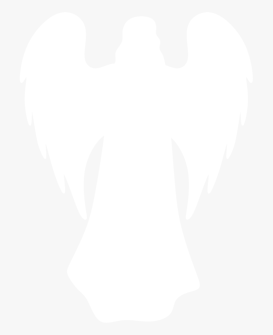 Transparent Shadow Clipart - White Angel Silhouette Transparent, Transparent Clipart